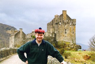 Lindsay @ Eilean Donan getting a few laughs